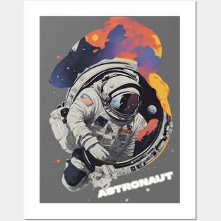 astronaut in space Posters and Art